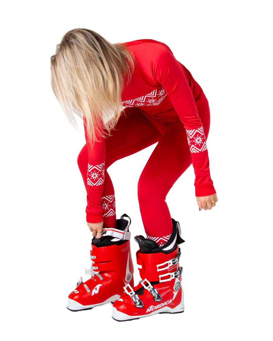 SNOWCAT Base Layer Set Red