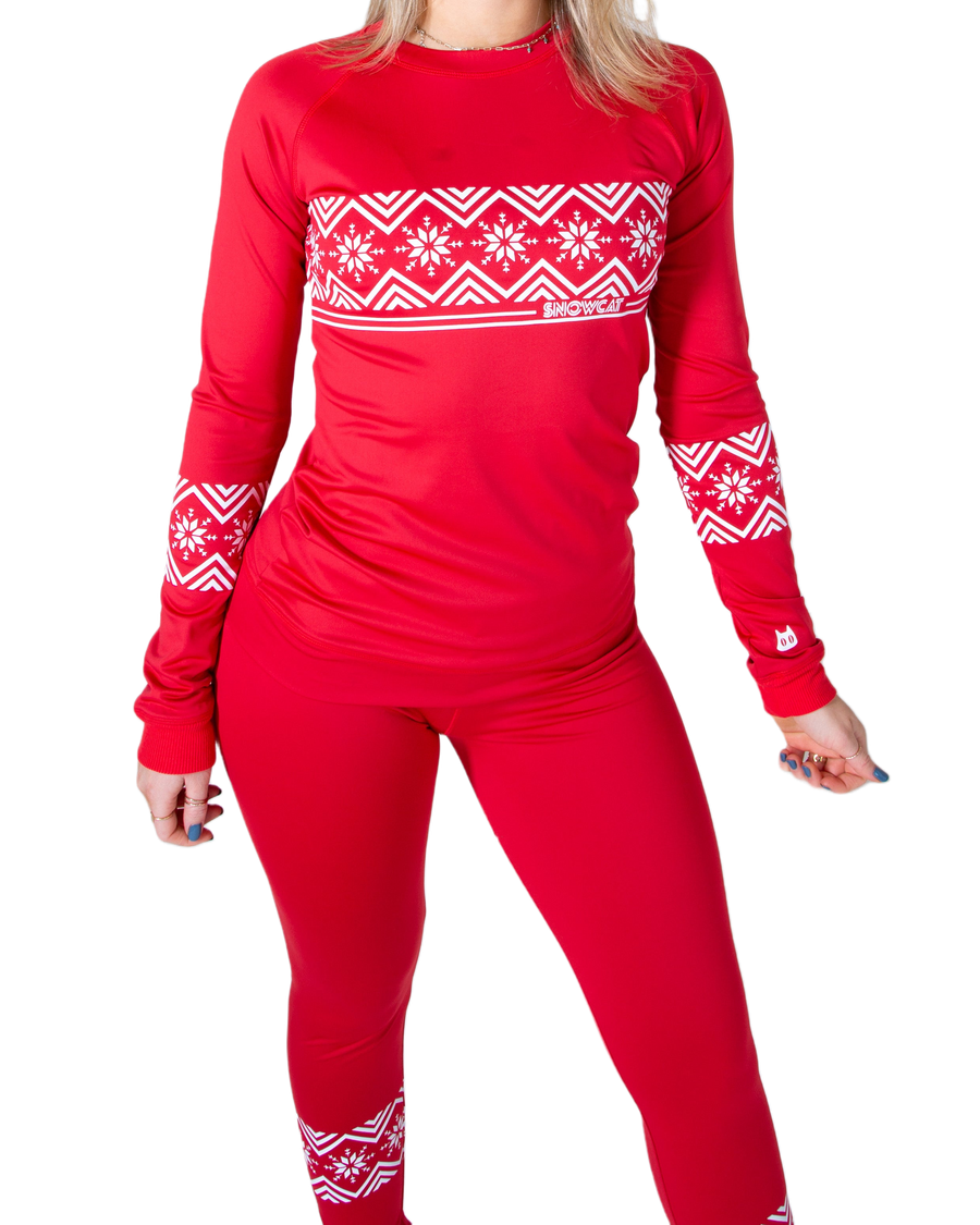 SNOWCAT Base Layer Set Red