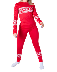 Thumbnail for SNOWCAT Base Layer Set Red