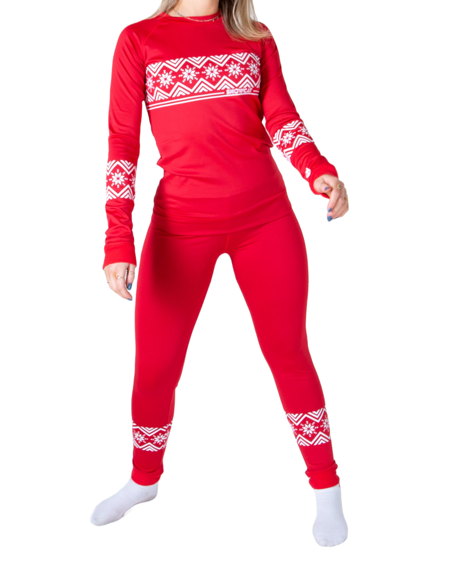 SNOWCAT Base Layer Set Red