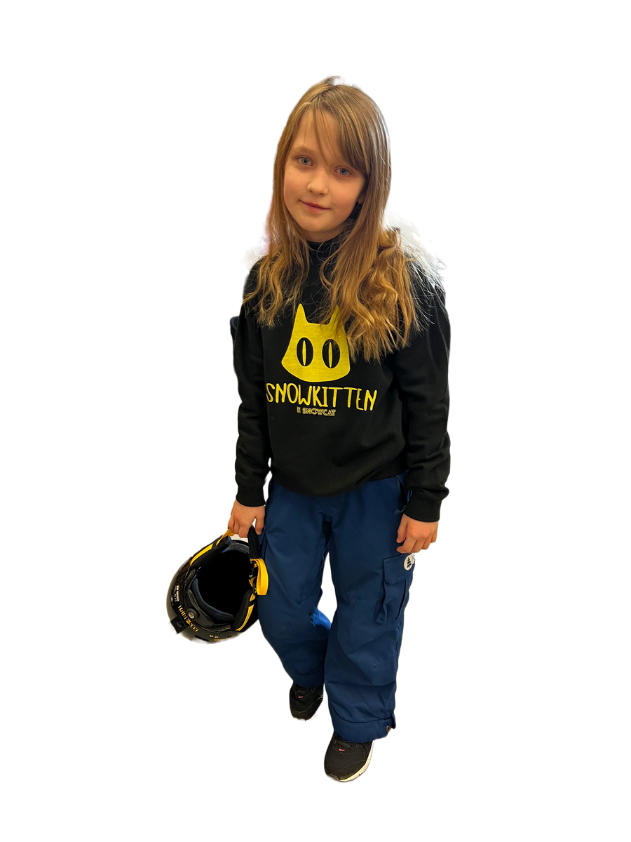 SNOWKITTEN Kids Recycled Sweatshirt Neon Yellow Unisex