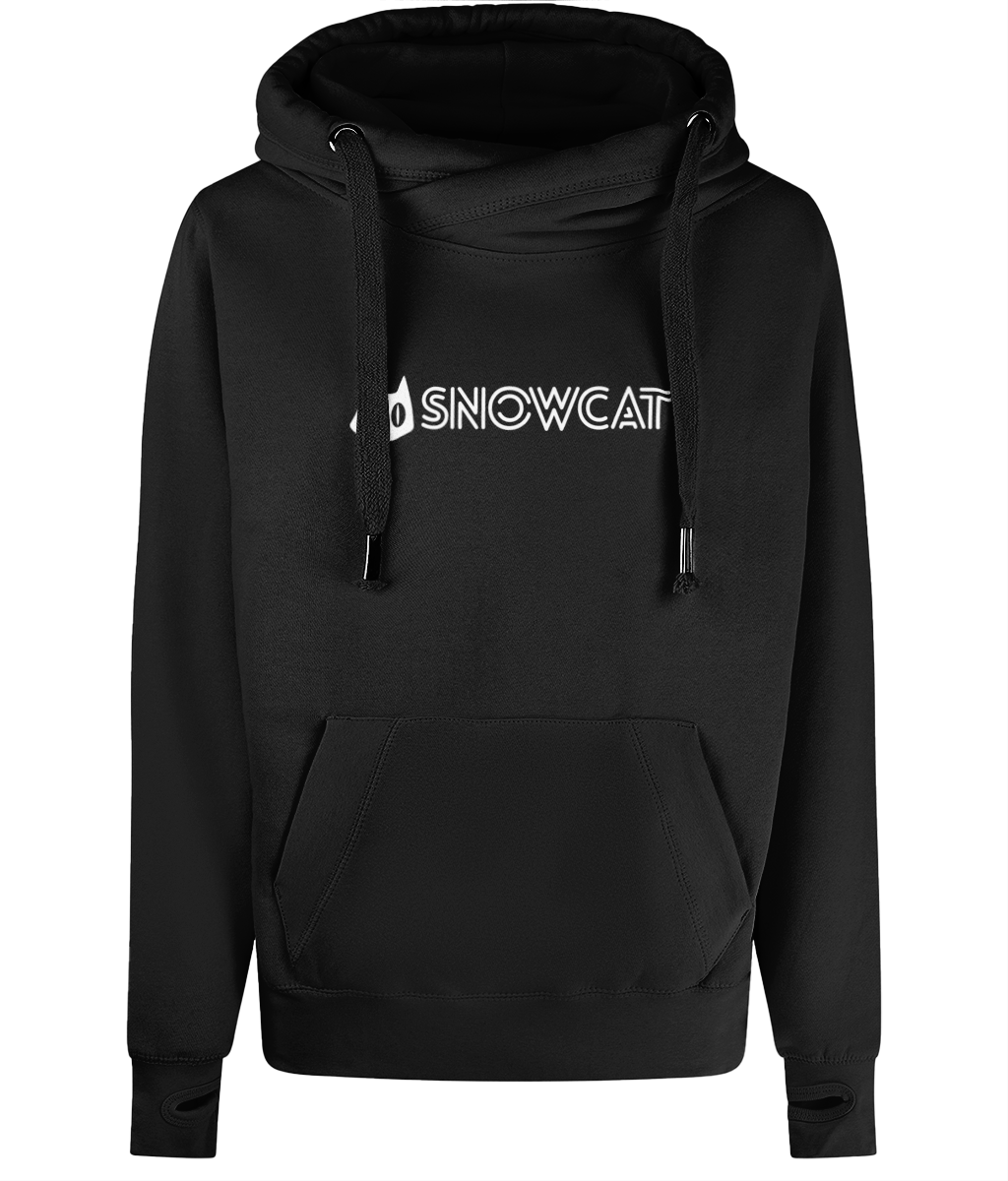SNOWCAT Oversized Vegan Cross Neck Text Hoodie Unisex