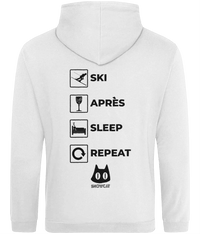 Thumbnail for SNOWCAT Ski Apres Sleep Repeat Hoodie Unisex