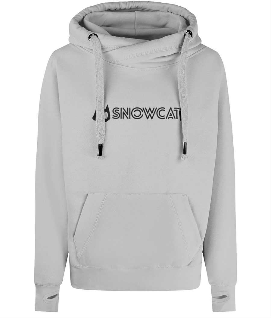SNOWCAT Oversized Vegan Cross Neck Text Hoodie Unisex