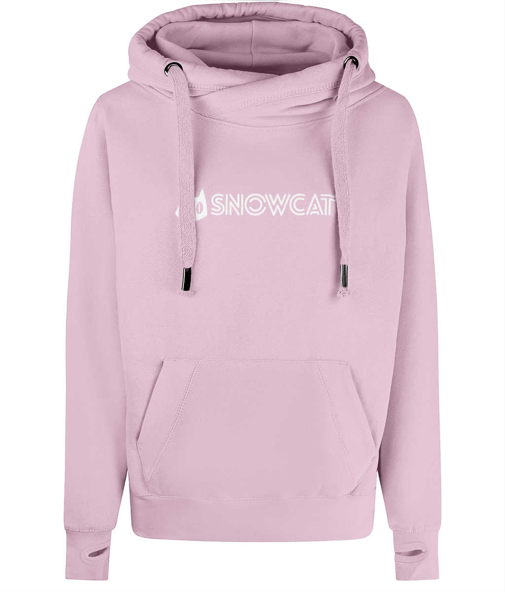 SNOWCAT Oversized Vegan Cross Neck Text Hoodie Unisex