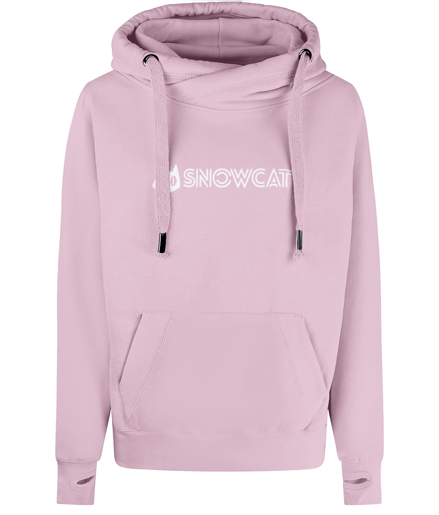 SNOWCAT Oversized Vegan Cross Neck Text Hoodie Unisex