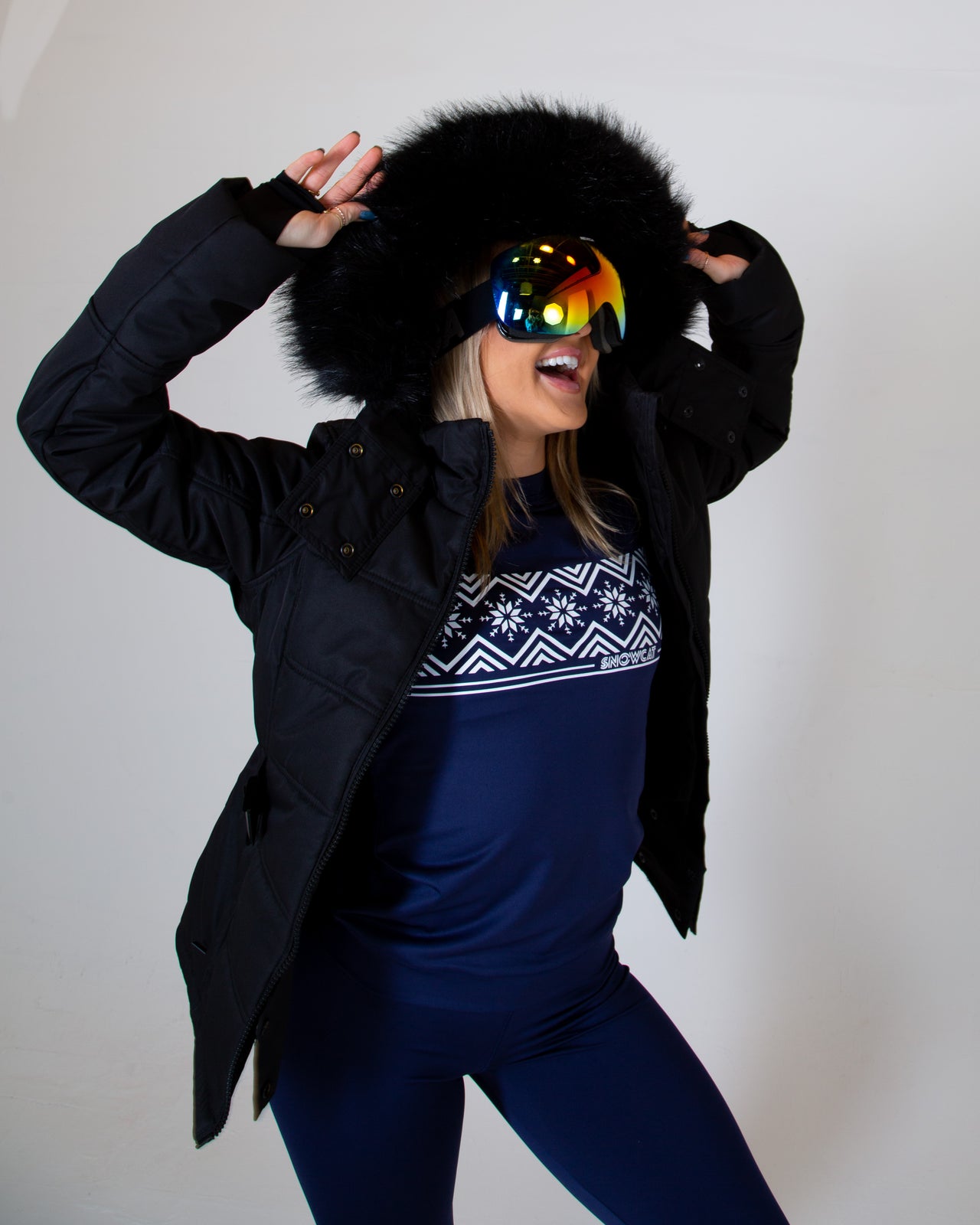 Navy blue skins base layer clearance