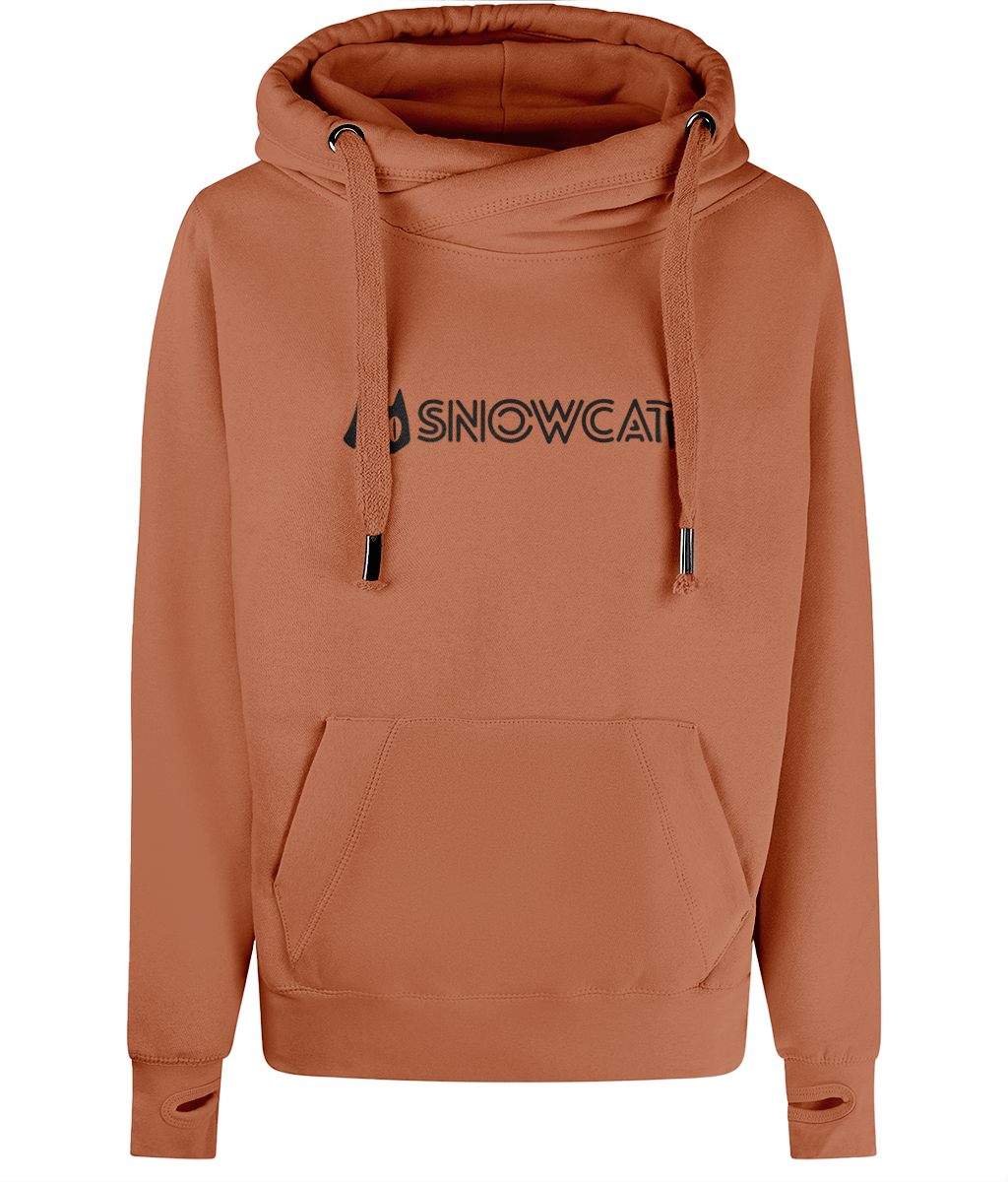 SNOWCAT Oversized Vegan Cross Neck Text Hoodie Unisex