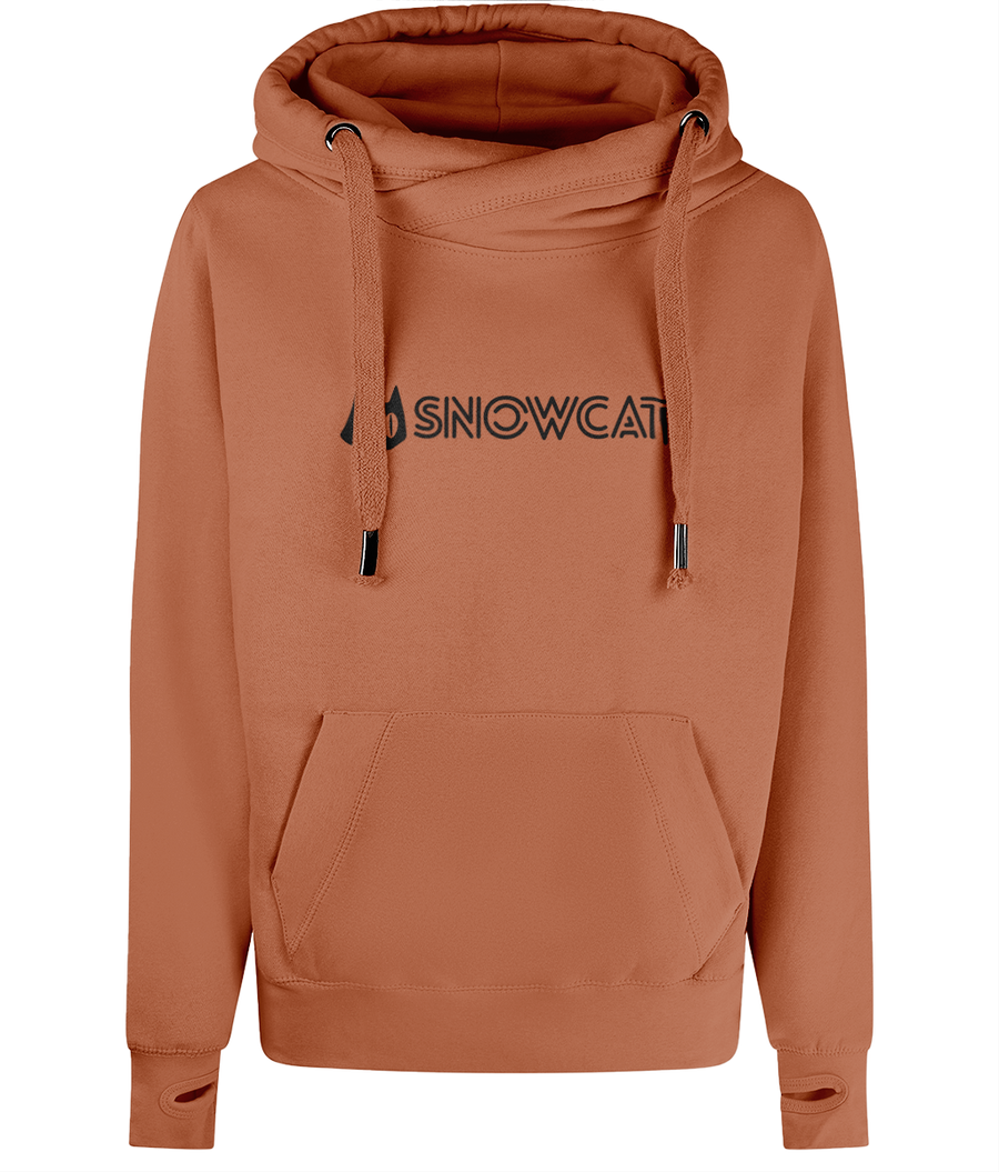 SNOWCAT Oversized Vegan Cross Neck Text Hoodie Unisex