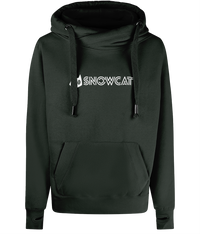 Thumbnail for SNOWCAT Oversized Vegan Cross Neck Text Hoodie Unisex