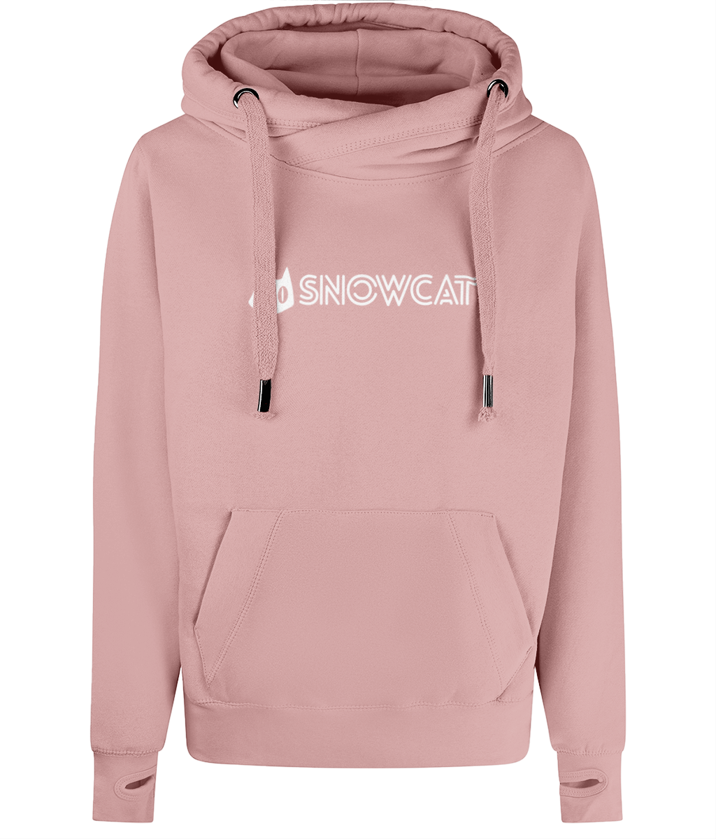 SNOWCAT Oversized Vegan Cross Neck Text Hoodie Unisex