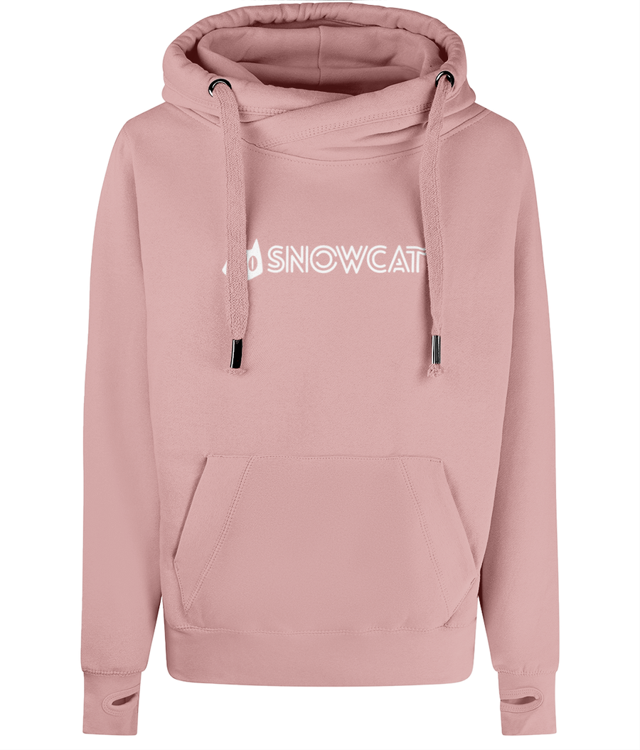 SNOWCAT Oversized Vegan Cross Neck Text Hoodie Unisex
