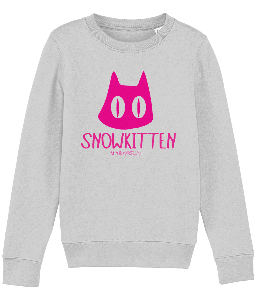 SNOWKITTEN Kids Recycled Sweatshirt Neon Pink Unisex