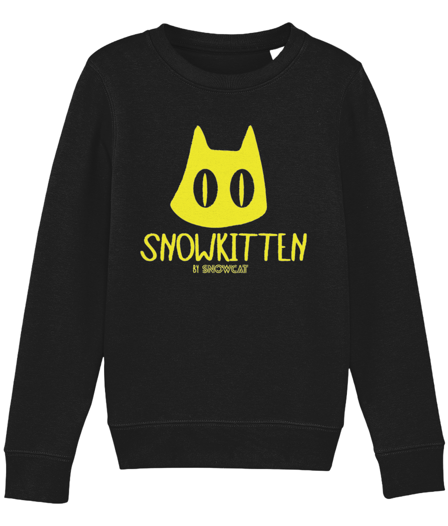 SNOWKITTEN Kids Recycled Sweatshirt Neon Yellow Unisex
