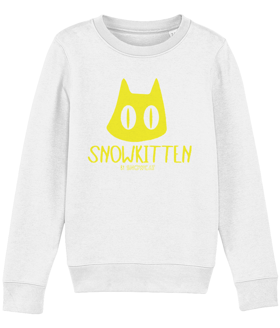 SNOWKITTEN Kids Recycled Sweatshirt Neon Yellow Unisex