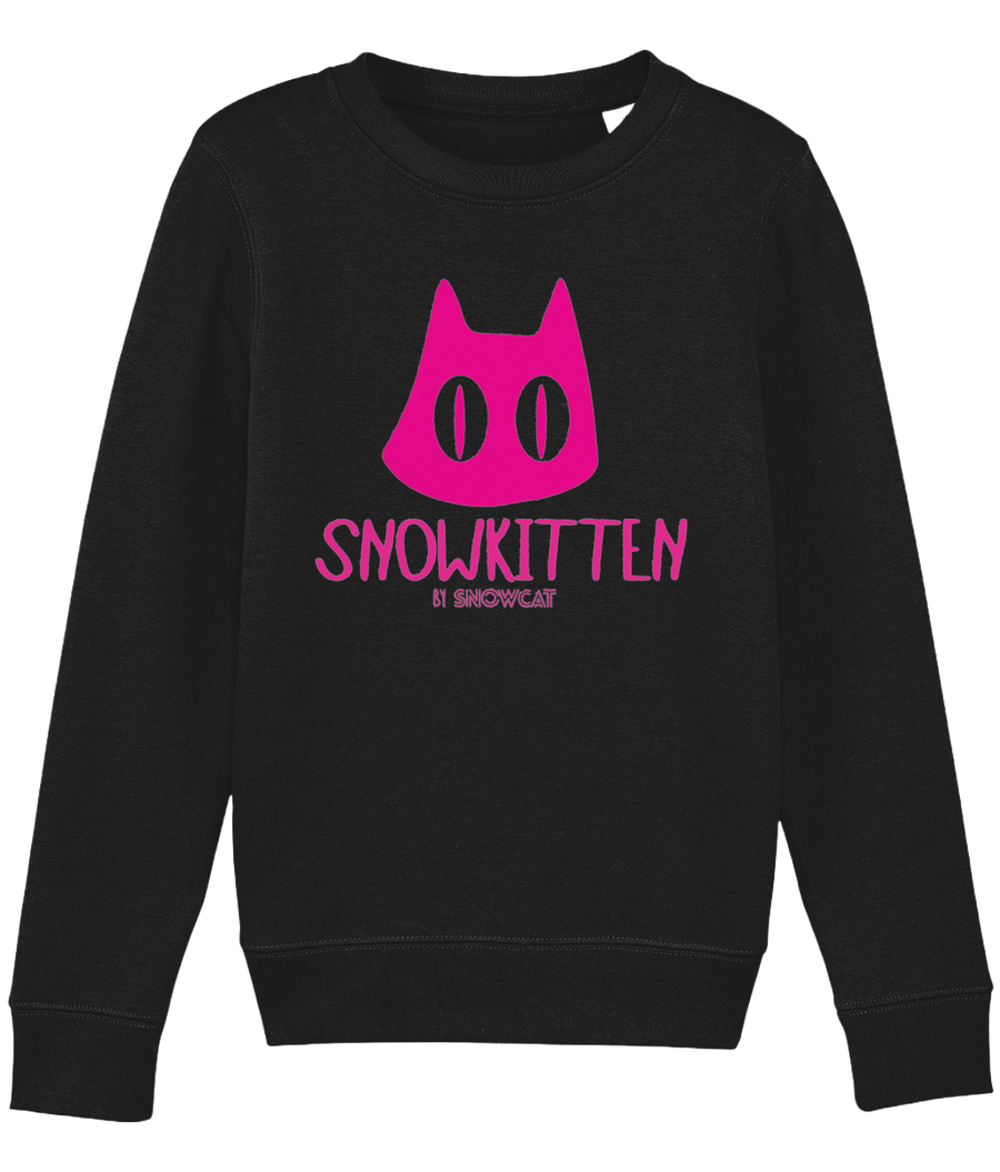 SNOWKITTEN Kids Recycled Sweatshirt Neon Pink Unisex